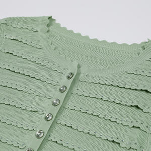 Nouvel ensemble trois pièces 2026 : cardigan, gilet et jupe en maille de haute qualité pour le printemps et l'automne - Product Image 3