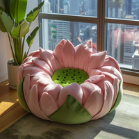 Canapé Lotus en Velours Rose, Résidence Confortable, Mobilier de Salon Luxueux et Spacieux, Sièges Confortables pour se Détente, Mobilier de Salon