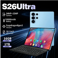 Tablet PC Android 15 de Alto Rendimiento S26 Ultra Wi-Fi con Pantalla HD de 10.1 Pulgadas, 16 GB de RAM, USB-C, para Uso Educativo Diario