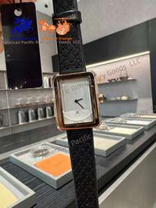 Best-Selling Luxury Women's <b>Square</b> Quartz Watch Waterproof with Moon Phase Feature 22mm Leather Band - Product Image 2