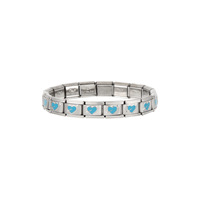 Bracelet à breloques italien DIY Bracelet en acier inoxydable Bracelets à breloques Evil Eye personnalisés