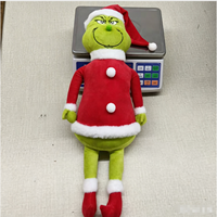 Collection de peluches Grinch multi-styles, figurine en peluche monstre vert de Noël, ornement de Noël pour la vente au détail et les commandes en gros