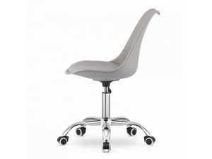 <span class=keywords><strong>Silla</strong></span> de Oficina Moderna y Económica, Giratoria, de Plástico, con Cojín Gris, con Elevación a Gas - Product Image 4