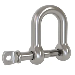 304 Stainless Steel D End Shackle DEE Shackle 1/2 Inch 12mm D Ring Screw Pin Anchor Shackle