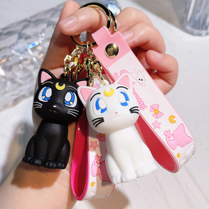 Hot Sale High-quality Cartoon Girls Doll <b>Keychain</b> Gift for Kids <b>Anime</b> 3D Cute Silicone Sailors Moon PVC Cartoon <b>Keychain</b> - Product Image 5