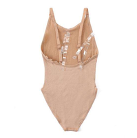 Vente en gros de justaucorps de danse de ballet couleur chair en spandex pour enfants et filles, avec bretelles réglables de haute qualité, pour l'entraînement