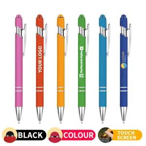 Hot Sale Multifunctional Touchscreen Pen Office School Supplies Promotion Metal Ballpoint Pen Custom Logo Printed