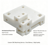 Pièces en plastique usinées sur mesure, POM, ABS, PVC, PEEK, Nylon, service d'usinage CNC, tournage CNC, fraisage CNC, service d'usinage plastique