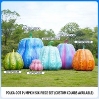 Fabricant OEM ODM de décorations de citrouilles à pois, ornements de jardin extérieurs colorés personnalisés pour les fêtes et événements d'automne