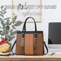 Nouvel ensemble de sacs pour femmes 2026 en gros, marque OEM, mode, haute qualité, cuir PU, sacs à main de luxe, fermeture éclair, polyester