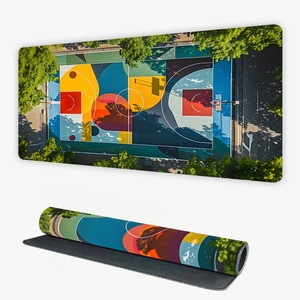 Sân bóng rổ đầy màu sắc phong cách PC Chuột chơi game miếng đệm Gamer Thảm teclado Ergonomic Pad Mat máy tính xách tay văn phòng Thảm 900x400 - Product Image 4