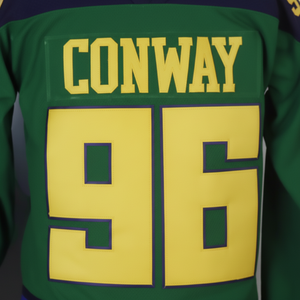 Dropshipping Mighty Ducks Conway mejor calidad cosido película Hockey Jersey - Product Image 1