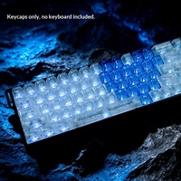Front-and-Side Carbon-Fiber-Patterned Heart Design Magnetic-Axis Mechanical Keyboard Keycaps Carbon-Texture PC Material Boxed