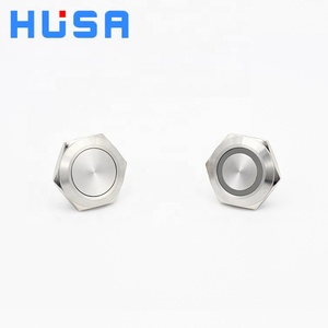 Husa हॉट बिक्री उच्च गुणवत्ता 4-पिन 19 मिमी शॉर्ट बॉडी मेटल बटन स्विच थोक कार इंजन पुश बटन रीसेट करना <span class=keywords><strong>220v</strong></span> - Product Image 5