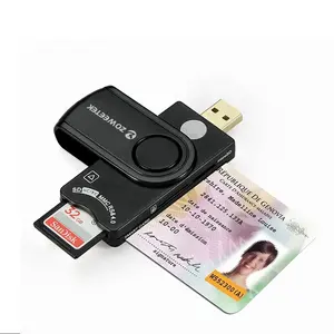 Zoweetek Emv Multifunctionele Iso 7816 Credit Smartcard Lezer Voor Id/Sd/Mmc Kaart