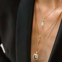 Haute Qualité Lettre En Acier Inoxydable Personnalisé Designer Nom Pendentif Collier Bijoux pour Couple Saint Valentin Cadeau