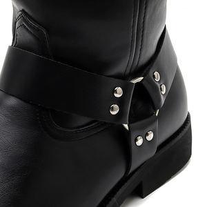 Nouvelles bottes de cow-boy en cuir PU marron pour femmes, style western, bottes pour soirée, bottes d'hiver pour hommes - Product Image 6