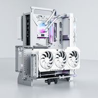 Socooler Internet Cafes SOC-BL-360 Hot Sale Silver MicroATX Mid Tower Aluminum Alloy Gaming Computer Case Side Panel Window