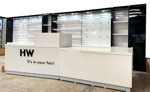 Espositore per Parrucche in Legno per Negozi di Articoli di Bellezza, Scaffale Espositivo per Extension e Ciocche di Capelli Naturali, Arredamento per Negozi - Product Image 2