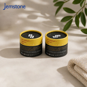 High End Recyclable Cosmetic Kraft Cardboard Facial Scrub Cylinder Tube Packaging <b>Box</b> Face Cream Black Paper Tube Packaging - Product Image 2