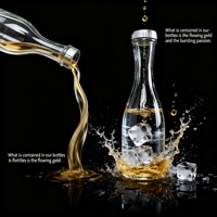 Schlanke 180ml 250ml 355ml Mattglas-Flaschen mit Heißprägung, Individuelle Farbe, Individuelles Logo für Saft, Kaffee, Wein, Fruchtgetränke, Sanduhrform