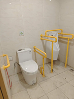 Barre d'appui WC murale en acier inoxydable accessible pour seniors, usage hospitalier, sécurité salle de bain, antidérapante, renforcée, moderne