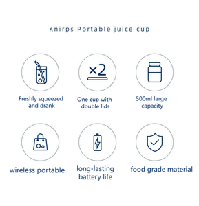 Licuadora Deportiva Inalámbrica Portátil de Gran Capacidad (500 ml), Mini Licuadora Eléctrica Multifuncional con Correa y Doble Tapa - Product Image 5