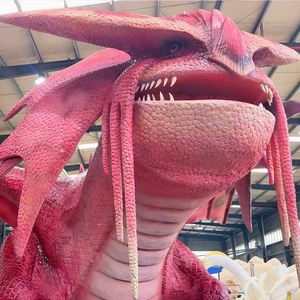 Customize Realistic Animated Dragon Lifelike Animatronic Western Dragon for Halloween Game Show Decoration With Wings Movement - Product Image 5