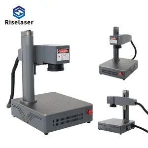 Riselaser 20 Wát mini xách tay sợi máy laser sản xuất in logo máy khắc giá bán buôn cho kim loại thép