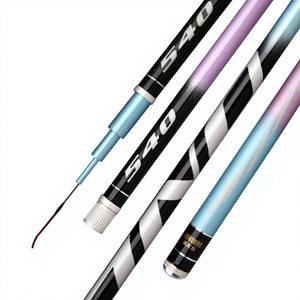 Canne à pêche à la carpe 3,6 m, action moyenne rapide, anneaux SIC, légère et rigide, 19 tons, noire, version Taïwan pour pêche en étang, lac et réservoir - Product Image 1