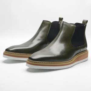 Zapatos Formales de Cuero Cuadrados Personalizados para Hombre, Botas Chelsea de Negocios de Piel de Vacuno de Alta Calidad, Antideslizantes, Desodorantes y con Masaje - Product Image 3
