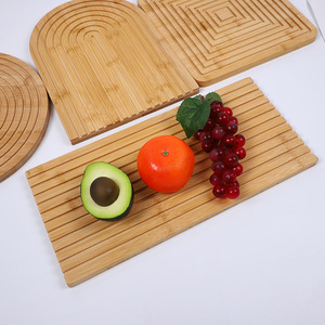 ถาดเสิร์ฟไม้ไผ่ทรงสี่เหลี่ยม สำหรับโรงแรม อาหาร ขนมปัง และของหวาน - Product Image 1