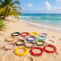 Mode Boho été plage coloré verre riz perle ventre taille chaîne bijoux de corps pour les femmes