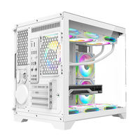 New CJX 2026 Most Popular Gaming ATX Mid Tower PC Case with RGB Lighting for Desktop Office Use