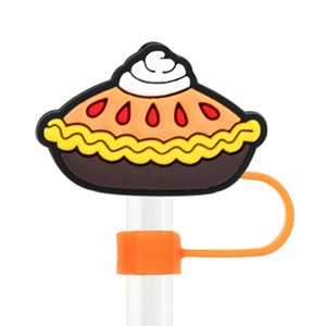 Offre Spéciale : Embouts de paille réutilisables en silicone souple, motifs Citrouille et Coq, accessoires décoratifs universels pour Thanksgiving - Product Image 6