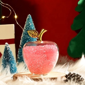 Jadevertu <span class=keywords><strong>XMA</strong></span>-01 Nuevo Cristal Transparente Rojo Manzana, Artesanía en Vidrio para Regalo de Cumpleaños, Recuerdo Personalizado para Festivales - Product Image 2