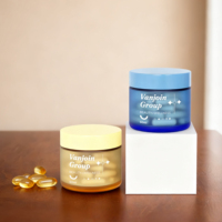 Pot en verre rond vide de luxe mat givré vert rose bleu de 60 ml, 120 ml, 180 ml, 250 ml, 8 oz pour cosmétiques, gommages corporels et crèmes pour le visage avec couvercles