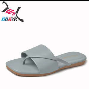 New Summer Fashion Korean Women's Herringbone Sandals Flat <b>Soft</b> Bottom Beach <b>Shoes</b> with Cushioning Trendy Wear - Product Image 2