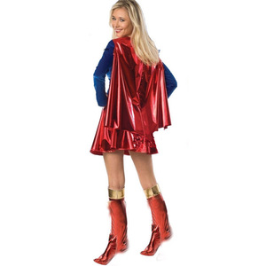 Disfraz de <span class=keywords><strong>Supergirl</strong></span> de Látex Sexy para Halloween, Uniforme de Cosplay de Superhéroe para Mujer, Superventas - Product Image 5
