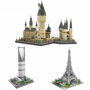 Modèle de blocs de construction Micro Castle avec tours et jardins, jouet éducatif pour enfants, décoration de chambre pour collectionneurs, cadeau - Product Image 5