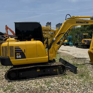 Mini-excavatrice Komatsu PC56 d'occasion, 5 tonnes, 6 tonnes, hydraulique, sur chenilles, compacte, d'origine japonaise, bien entretenue, à vendre - Product Image 3
