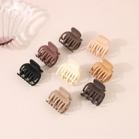 Jepit Rambut Mio Seri Kopi 4cm, Jepit Rambut Kecil Warna Matte Sederhana untuk Wanita dan Anak Perempuan, Jepit Model Shark Tipis dari Plastik, Murah