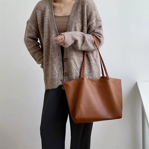 Borse da Donna Personalizzabili con Logo, Borse di Lusso alla Moda, Borse a Spalla per Shopping, Semplici Borse Tote Monocolore per Signore - Product Image 2