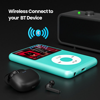 Reproductor MP3 Mini Walkman de 3.5 mm con 128 GB de Almacenamiento, USB, Tarjeta TF, Bluetooth, Portátil, de Bolsillo