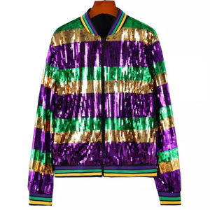 ใหม่มาร์ดิกราส์เสื้อโค้ทสำหรับผู้หญิงเสื้อแจ็กเก็ตปักเลื่อมของเด็กผู้หญิงตัวเล็กสำหรับ Mardi Gras - Product Image 1