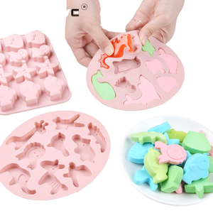 Juego <span class=keywords><strong>de</strong></span> moldes <span class=keywords><strong>de</strong></span> <span class=keywords><strong>silicona</strong></span> <span class=keywords><strong>de</strong></span> grado alimenticio SILIKOLOVE, Animal marino <span class=keywords><strong>de</strong></span> dibujos animados <span class=keywords><strong>de</strong></span> varias formas para hornear, herramientas <span class=keywords><strong>de</strong></span> decoración para uso en la industria alimentaria - Product Image 1
