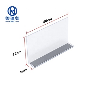 <span class=keywords><strong>Séparateur</strong></span> d'<span class=keywords><strong>étagère</strong></span> de supermarché avec bande magnétique, en PET, haute transparence, pour magasins de détail - Product Image 5
