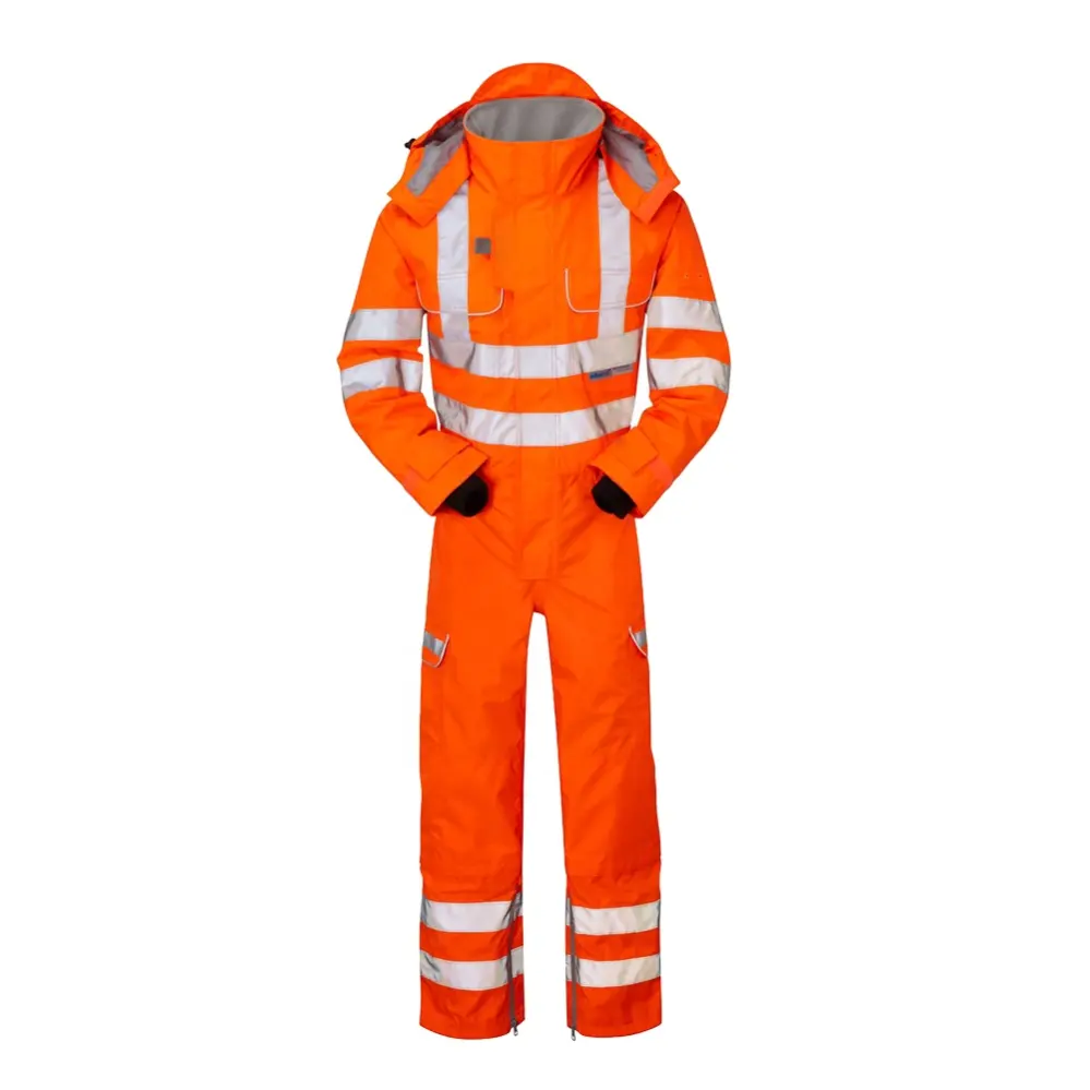 En kaliteli OEM erkekler güvenlik kargo altı cep pantolon mühendis ve madencilik için çalışma üniforması özel etiket alan tulum
