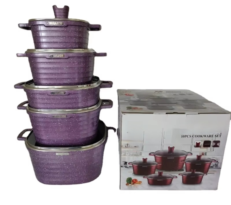 Hot Selling Luxury 10 Pieces Kitchen Accessories Set Cookware New Arrival Popular Cookware Set · image 3