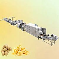 Productielijn voor frites van 304 food-grade roestvrij staal, fritesapparatuur voor de verwerking van verse aardappelen
